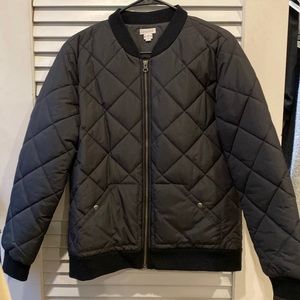 Garnet Hill Quilted Bomber Jacket